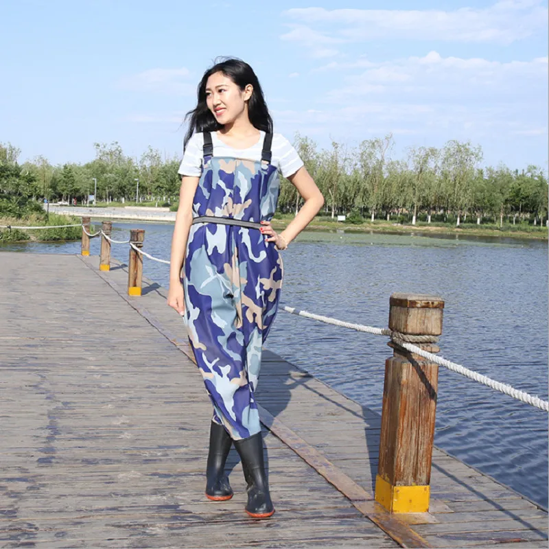 Водонепроницаемые Синие камуфляжные рыболовные сапоги для рыбалки комбинезоны