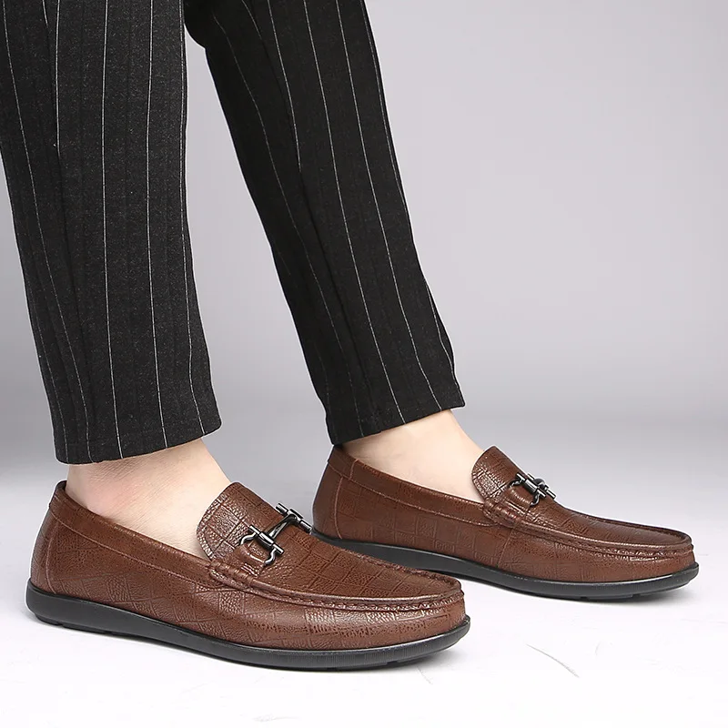 Высокая-класс Повседневная кожаная обувь дышащая Высокое качество Мужская