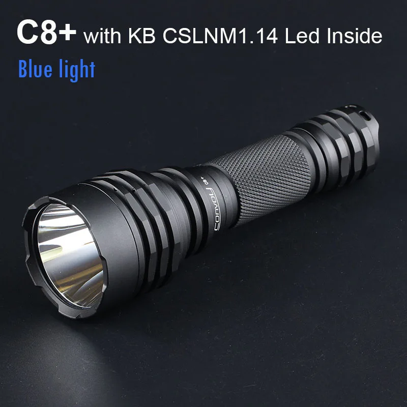 

Convoy C8 Plus with KB CSLNM1.14 Blue Light 18650 Flashlight Lanterna LED Camping Flash Light Work Latarka Portable Torch Lamp