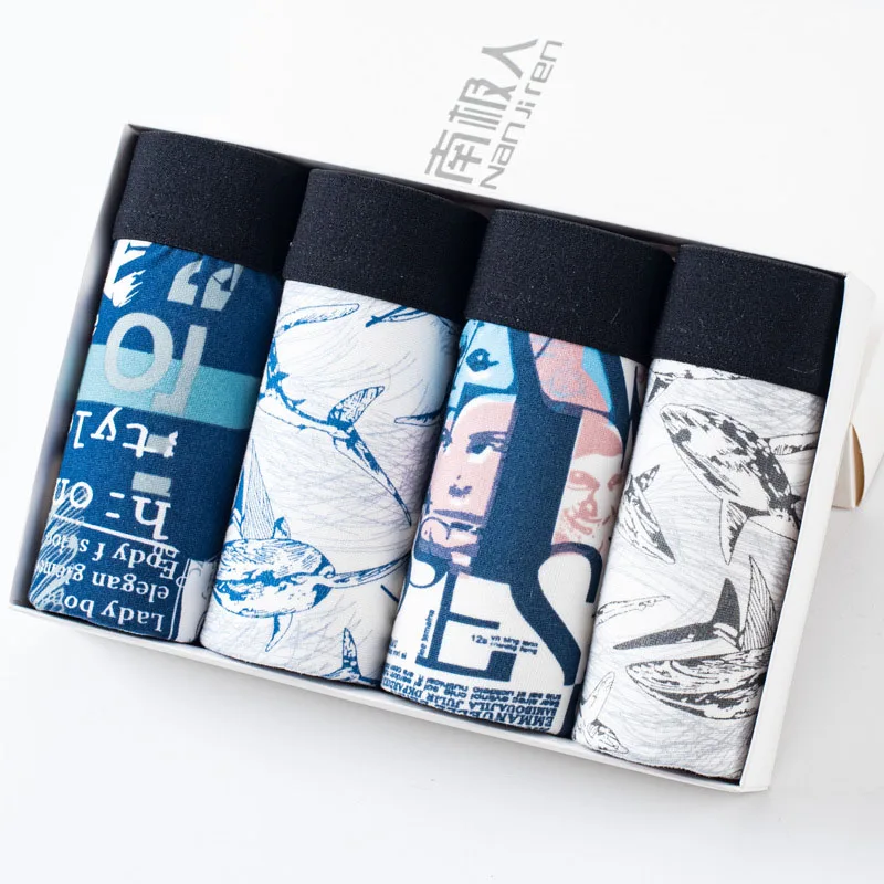 Men Boxer Underwear Men Underpants Boxers Comfortable Breathable Men's Panties Underwear Printed Boxershorts Man Sexy Boxer 3XL