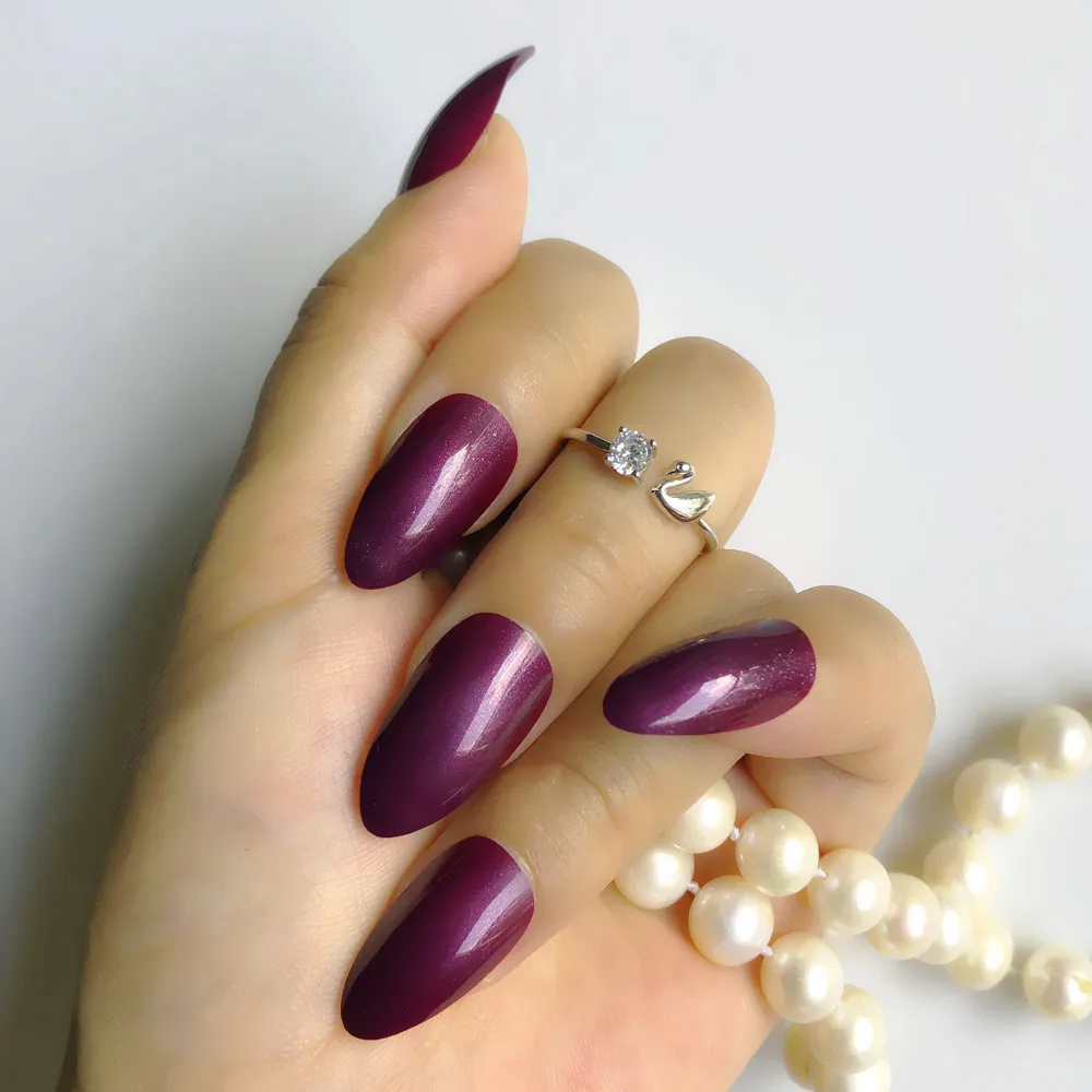 Pearl purple 12 14 цветов опционально конфеты блестки шпилька искусственный пресс поддельные ногти на искусственное поддельное художественное оформление ногтей наконечник инструмент - Цвет: Pearl purple 12