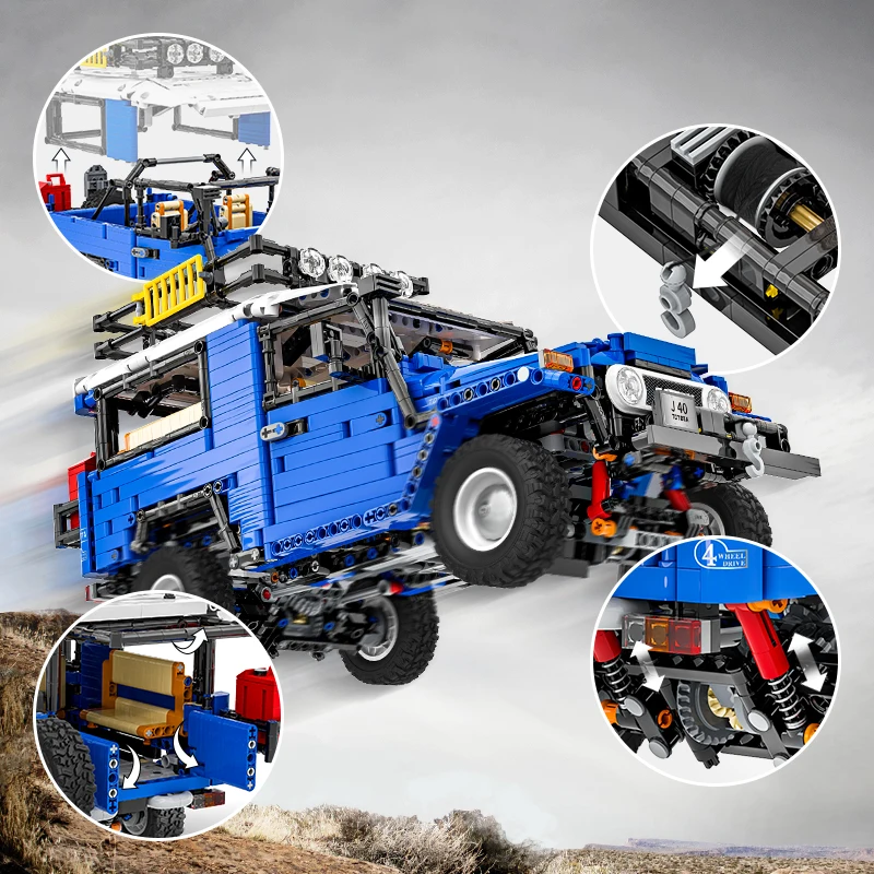 TOYOTA вездеход MOC-4889 FJ Land Cruiser внедорожник автомобиль RC модель приложение