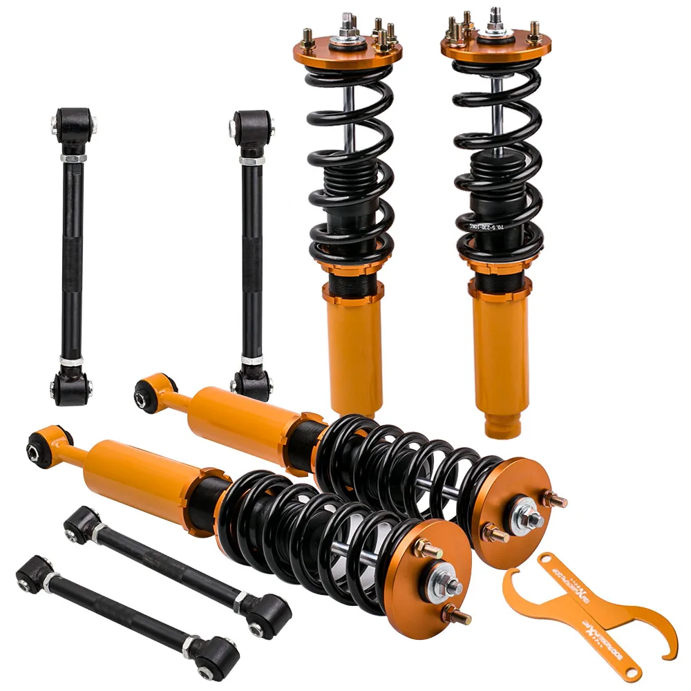 Для Honda Accord 2003 2007 Coilover катушки пружины подвески стойки золотой + LH RH контроль носок