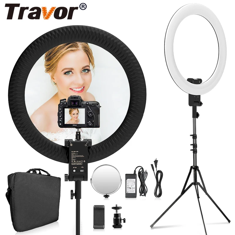 Travor 20 дюймов светодиодный кольцевой светильник с регулируемой яркостью
