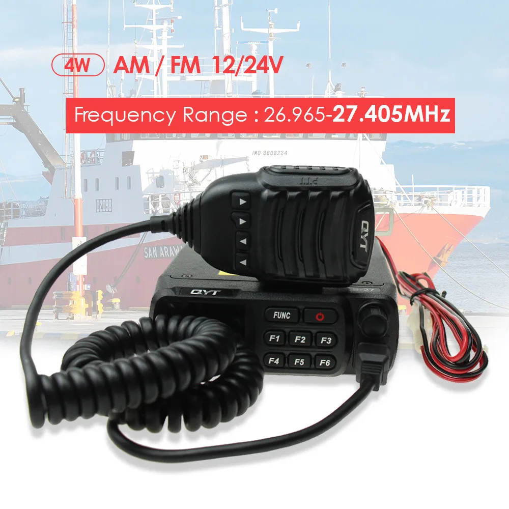 QYT CB 27 радио 26 965 405 МГц AM / FM 12/24 в 4 Вт ЖК экран быстродействующий научный диапазон