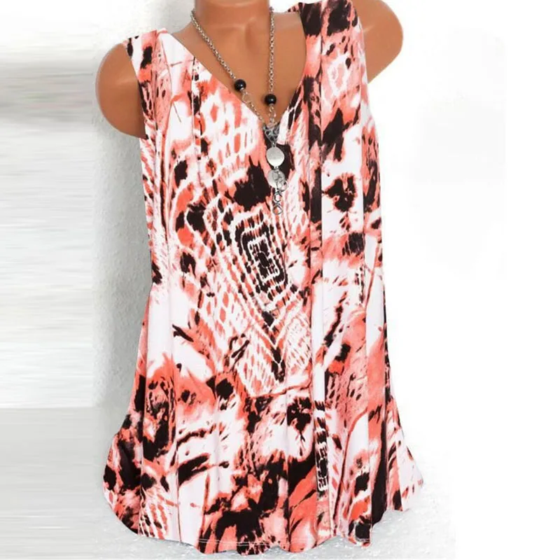 

New Women's Summer Casual Plus Size V Neck Comfortable Loose Printed Elegant Fashion Versatile Dress