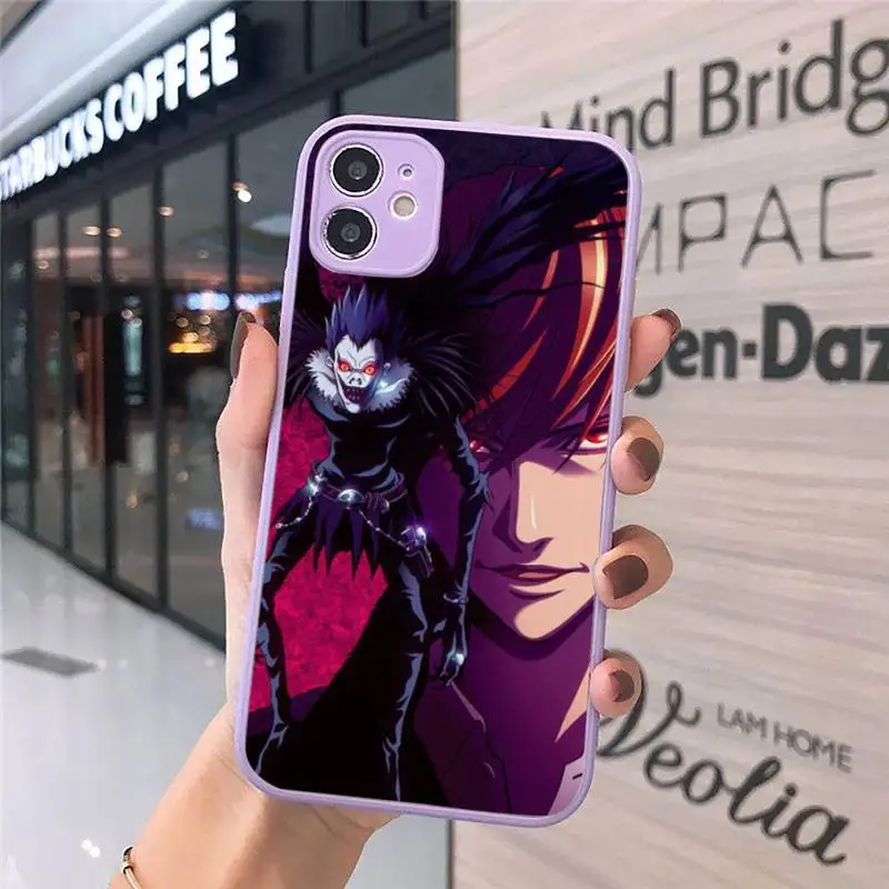 

Death Note Ryuk kira horror apple Phone Case Matte Transparent for iPhone 7 8 11 12 s mini pro X XS XR MAX Plus cover funda