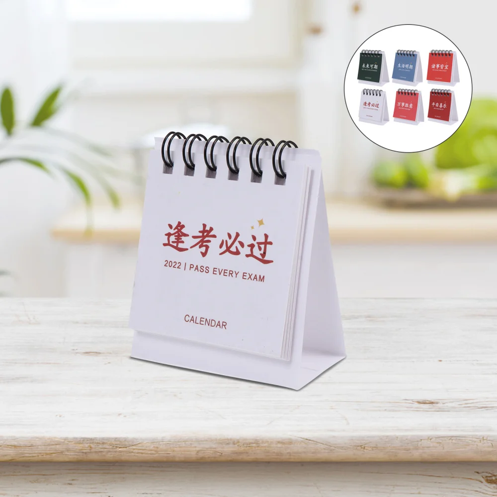 

6Pcs Mini Desktop Calendars Decorative 2022 Mini Calendars (Assorted Color)