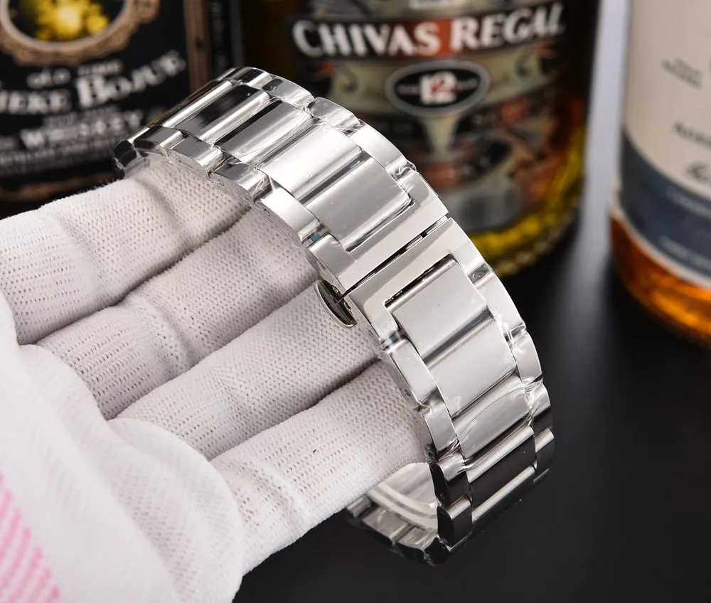 

Top Brand New Men Watches Leather Strap Luxury Waterproof Sport Quartz Chronograph Military Watch Men Clock Reloj Hombre