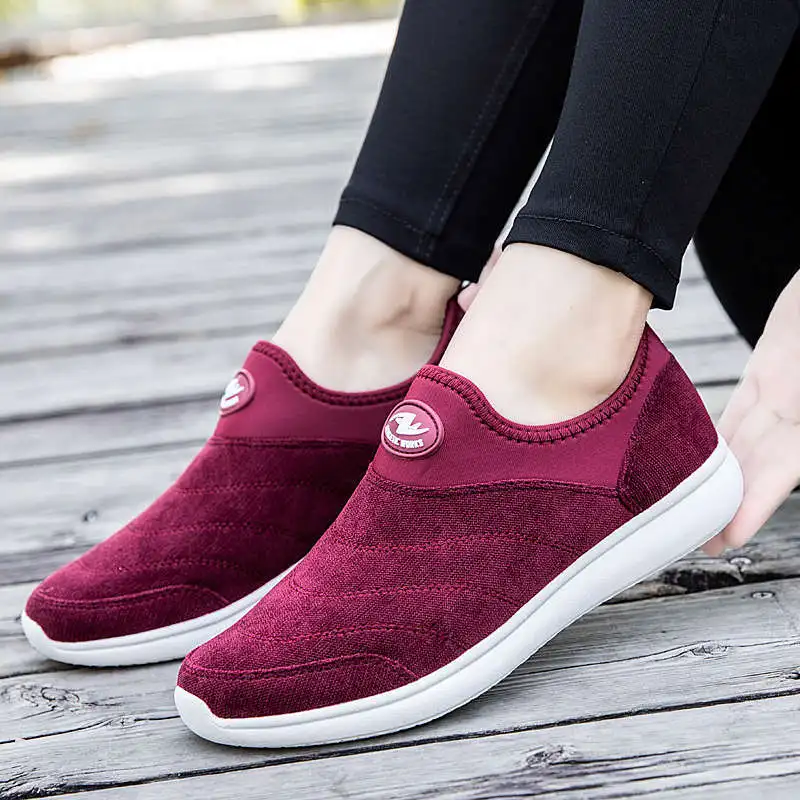 Breathing Women's Shoes 2021 Light Flat Slip On Shoes For Women 2021 Summer Outdoor Comfortable Air Mesh Woman Flats Jogging TU