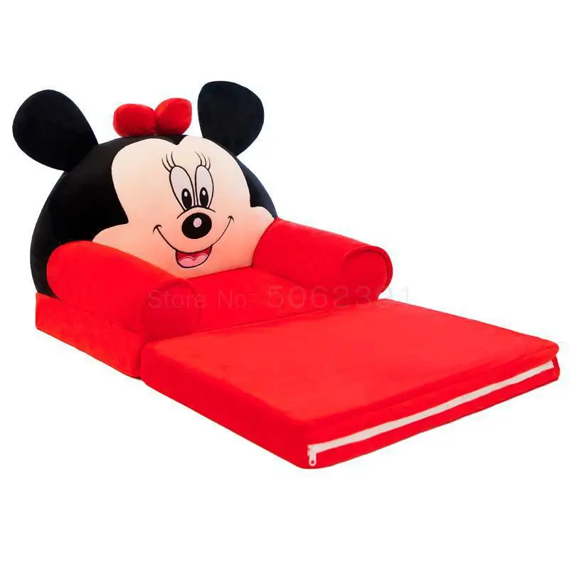 Складной детский маленький диван женское сиденье пушистый мультяшный съемный