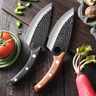 Кухонный нож ручной ковки из нержавеющей стали для шеф-повара, нож для обвалки рыбы, резки мяса, мясника, измельчителя