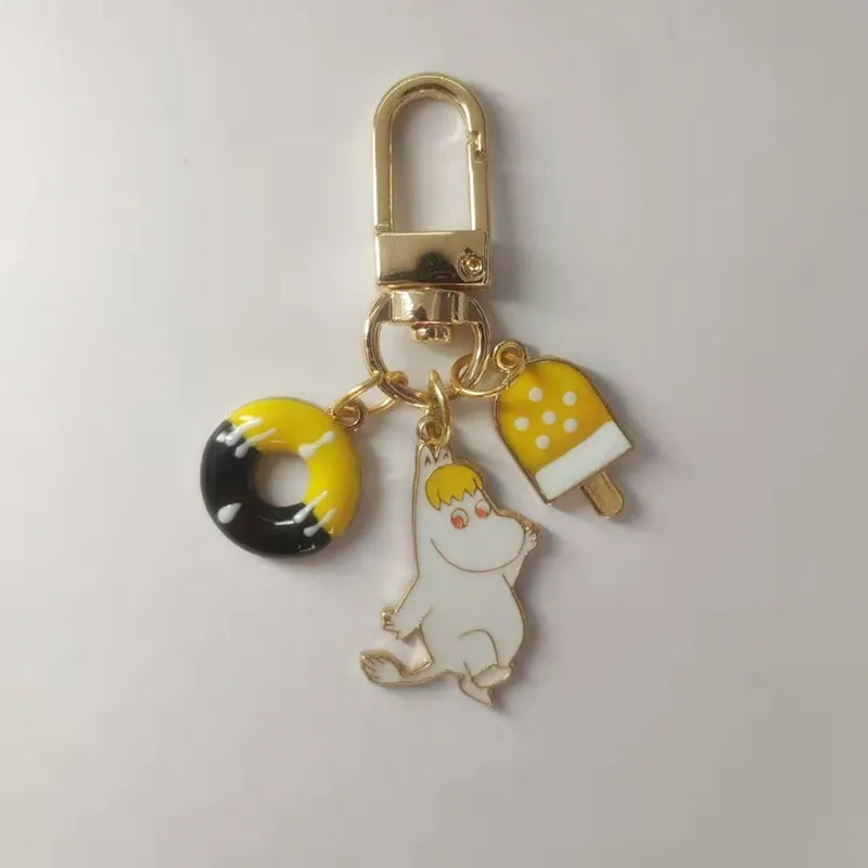Moomin Mummi брелок Новое поступление модный унисекс Бегемот персонажа плюшевый брелок Романтический мультфильм металлический брелок - Color: Snork maiden
