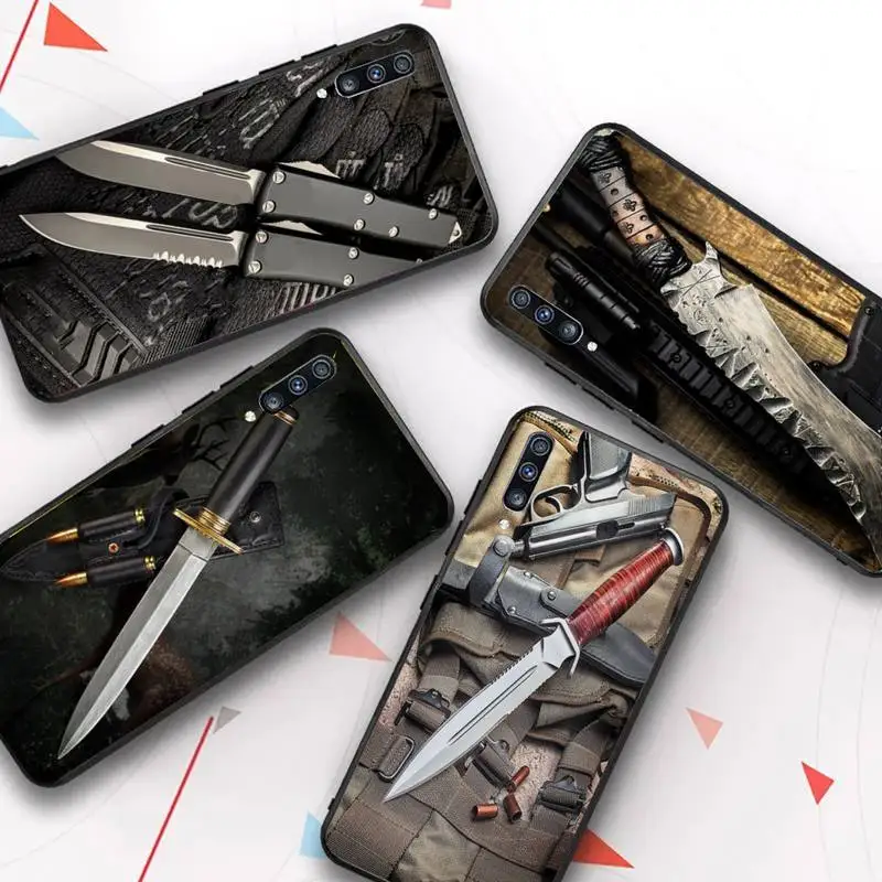 

Military dagger Phone Case for Samsung Galaxy A 51 30s a71 Soft Silicone Cover for A21s A70 10 A30 Capa