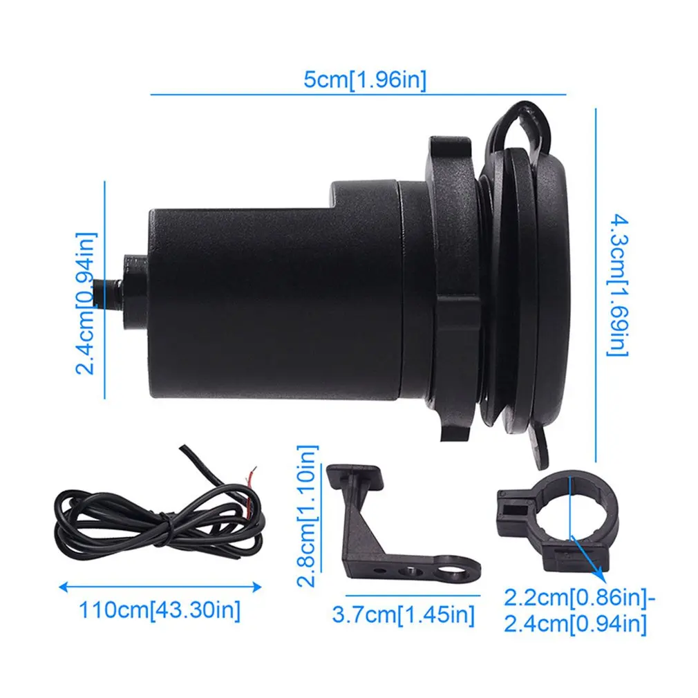 

Motorcycle Mobile Phone Charger 12V Waterproof Car Single Usb With Switch Motorcycle Modification Accessories