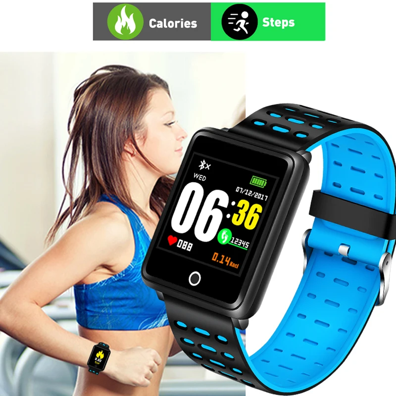 New 2019 Men Women Smart Sport Watch Fitness Tracker Pedometer Blood Pressure Heart Rate oxy Monitor Band+Box | Наручные часы