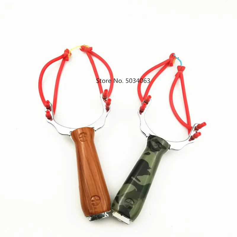 

Professional Shooting Aluminum Slingshot Camouflage Bow Powerful Catapult and Rubber Band Outdoor Shooting Fish Accessories