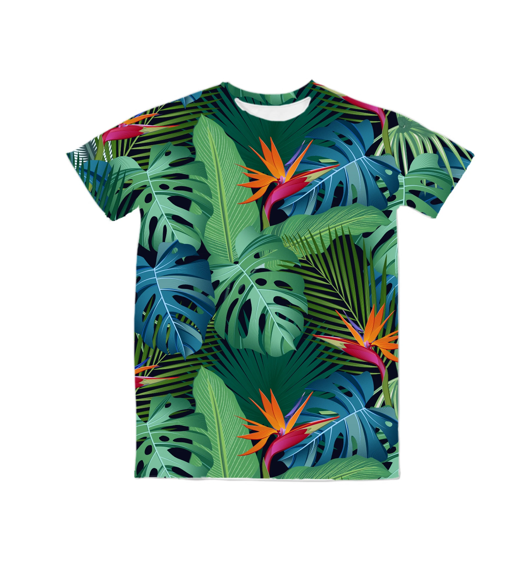 

REAL American US SIZE Tropics sublimation Printing T-Shirt Plus size 3xl 4XL 5XL 6XL