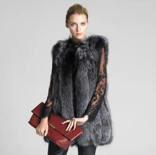 Женский осенне-зимний меховой жилет Женское пальто из искусственного меха