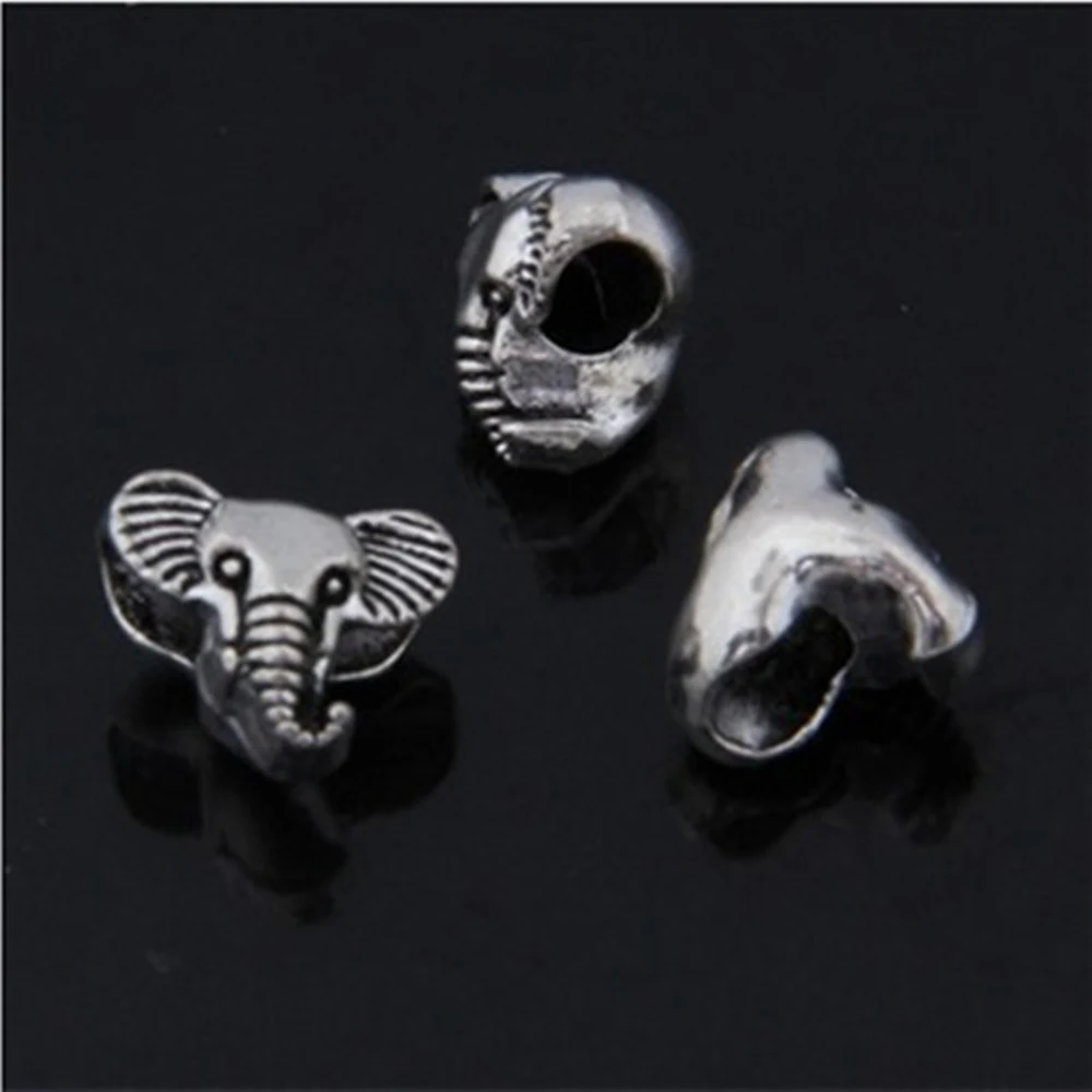 

Jewelry Findings Components Elephant Big Hole Beads 12x10mm Hole Size 7.8x3.8mm 3pcs