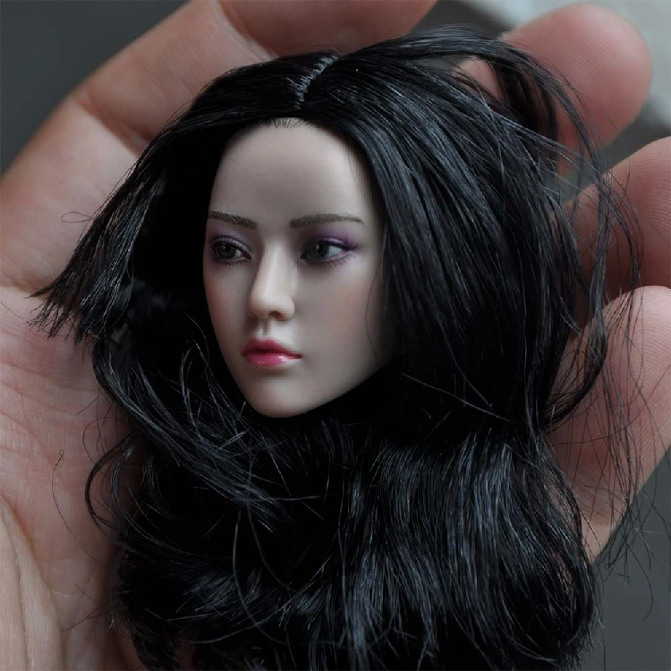 1/6 весы женская голова лепка с фиолетовыми тенями для век фантомный убийца резьба