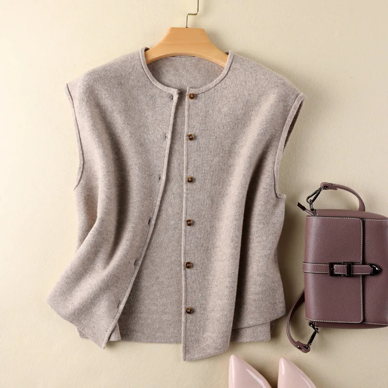 100% мериносовая шерсть вязаные куртки женские кардиганы без рукавов 2 вида цветов