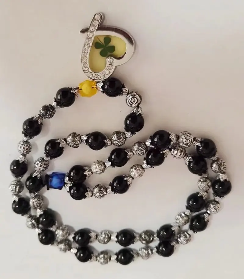 

Подвеска в виде шампанского на удачу vogue, настоящая сушеная подвеска в форме сердца для влюбленных, четырехлистный клевер, дизайн камня, чер...