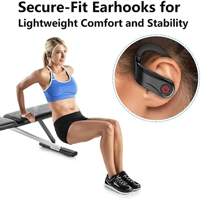 

True Wireless Earbuds Bluetooth 5.0 Q62 Earphone Stereo Sport Headphones Case 950mah Waterproof Ear Hook Headsets MIC