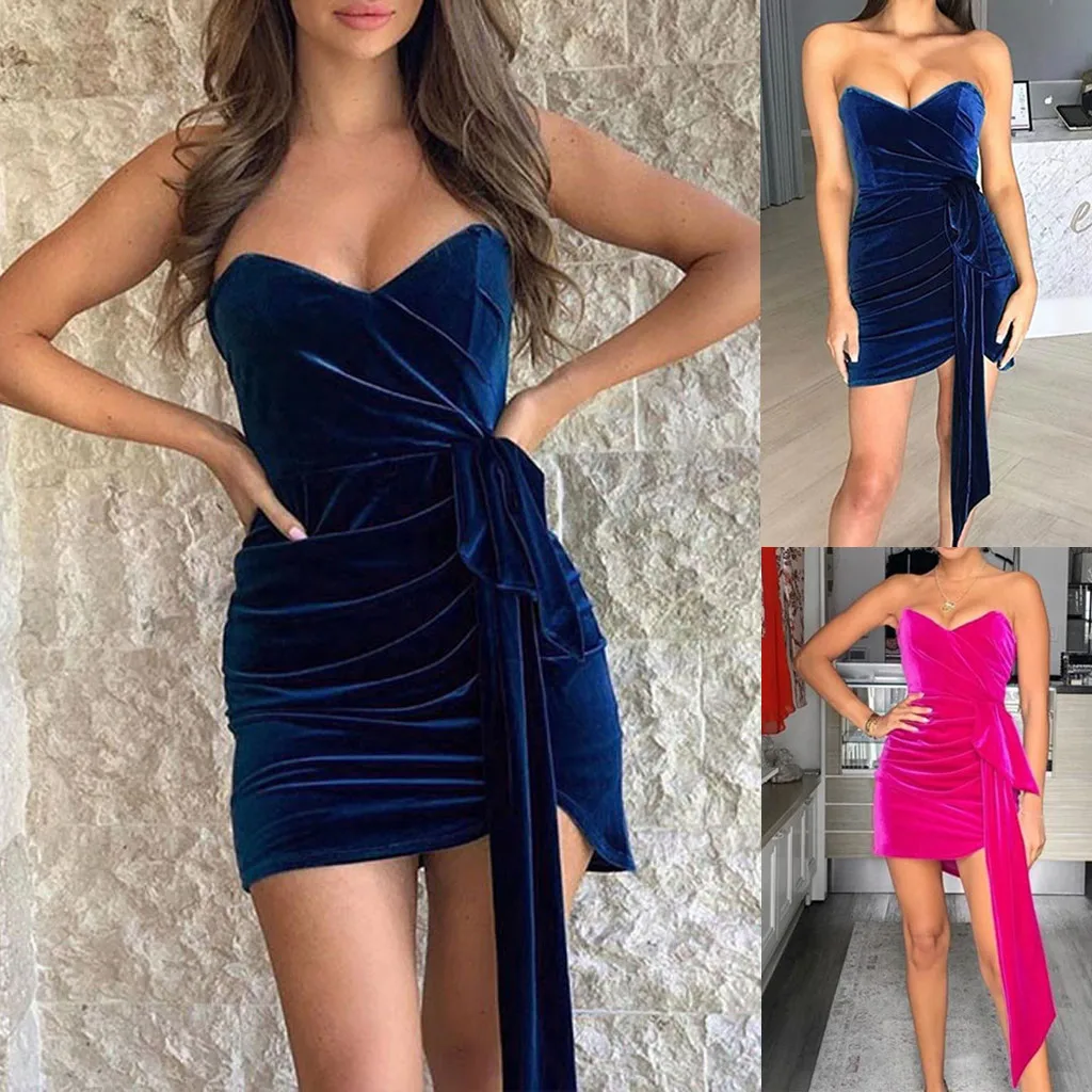 Модное летнее женское платье с высокой талией открытыми плечами сексуальное