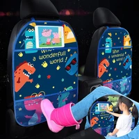 baby cartoon car seat back protector car organizer tablet stand hanging bag car storage holder accessories mat care kick baby