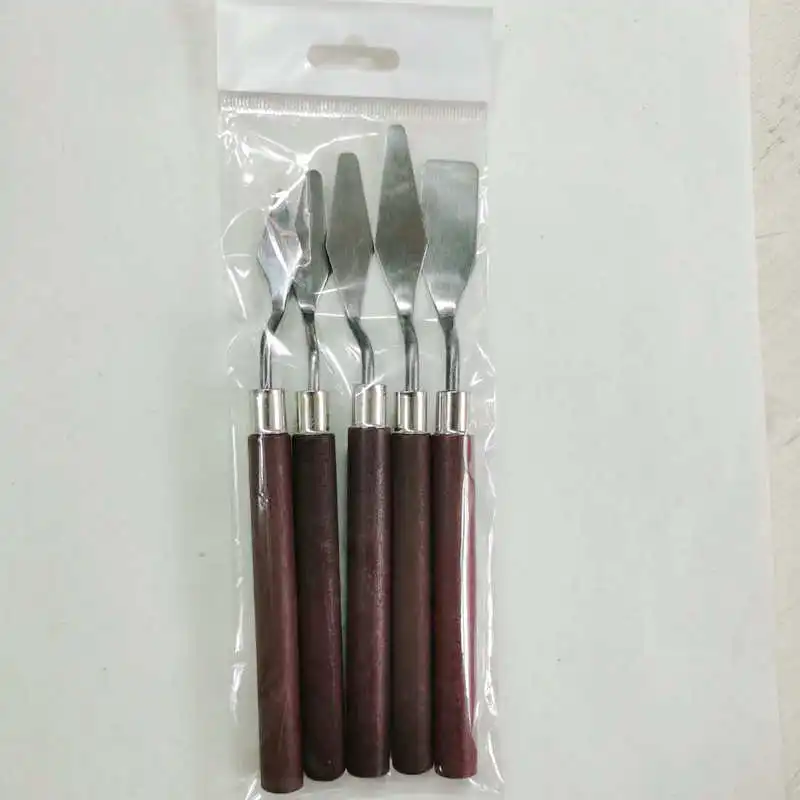 

1Pcs Oil Painting Tools Wooden Handle Palette Gouache Oil Painting Knife Supplies Stainless Steel School Stationery Spatula