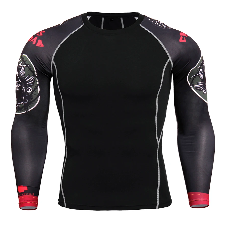MMA мужские компрессионные рубашки джоггеры спортивный костюм футболка
