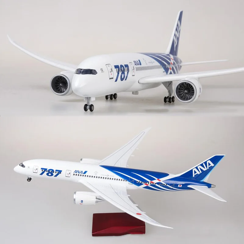 47 см модель самолета из сплава 1/130 Боинга 787 B787 Япония самолет ANA Airline W светильник &