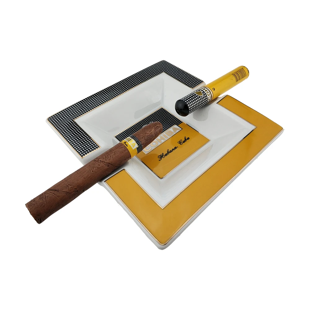 Пепельница керамическая домашняя большая пепельница для сигар квадратная