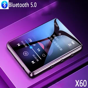 Металлический MP3-плеер с Bluetooth 5,0, полностью сенсорный экран, встроенный динамик 16 ГБ, с FM-радио, Запись воспроизведения видео