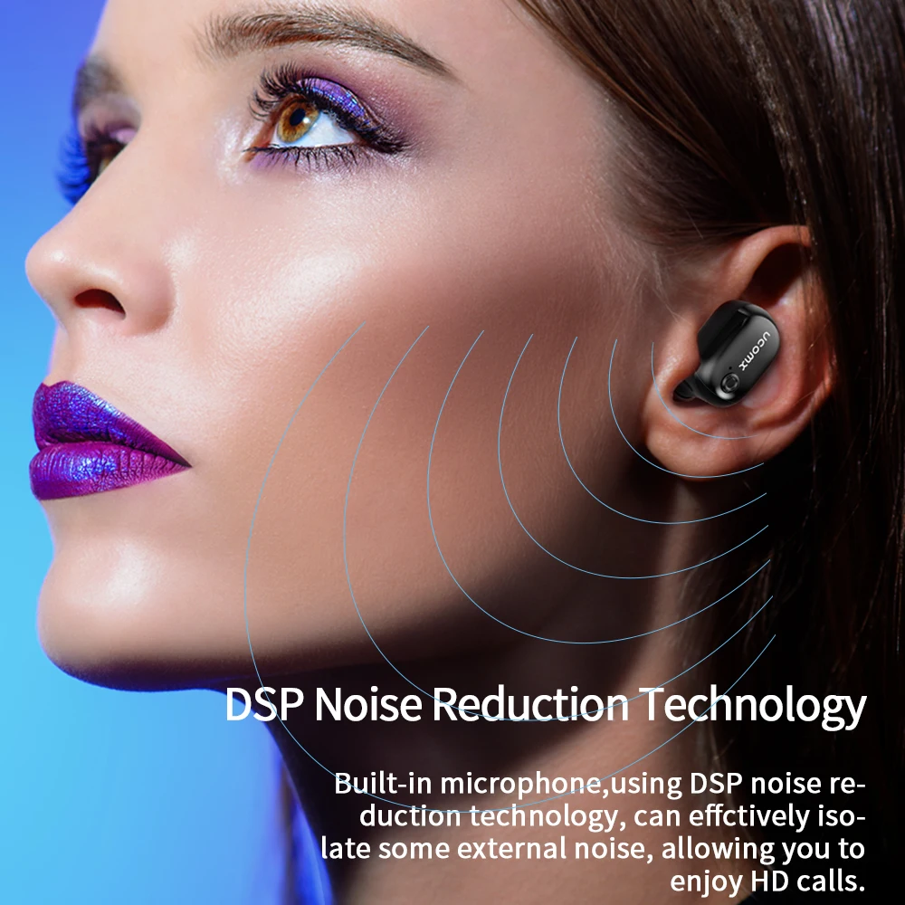 UCOMX U6H Pro Наушники вкладыши TWS беспроводные Bluetooth наушники двойной микрофон