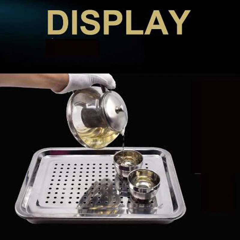 Чайный поднос из нержавеющей стали твердая чайная доска кунг фу чайные