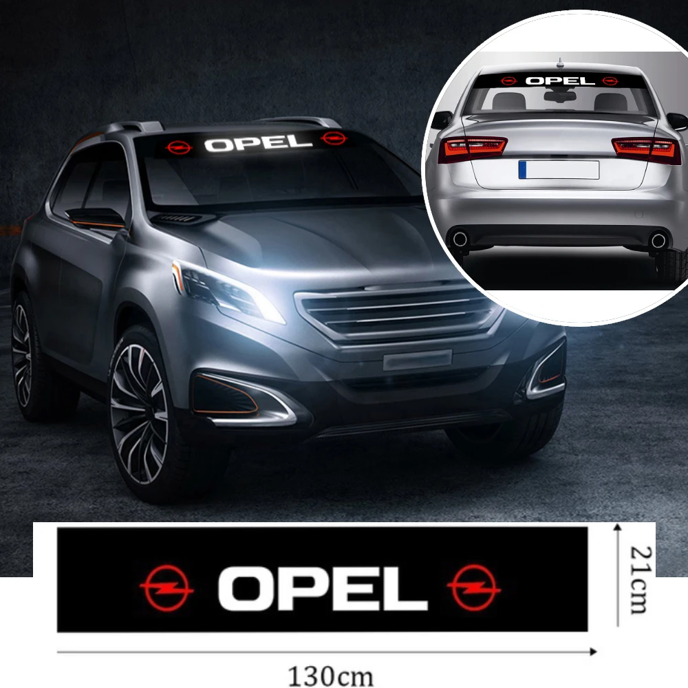 

Car Front Rear Windshield Sun Protection Sticker Vinyl Banner Decal For Opel Astra H G J Corsa Insignia Antara Meriva Zafira