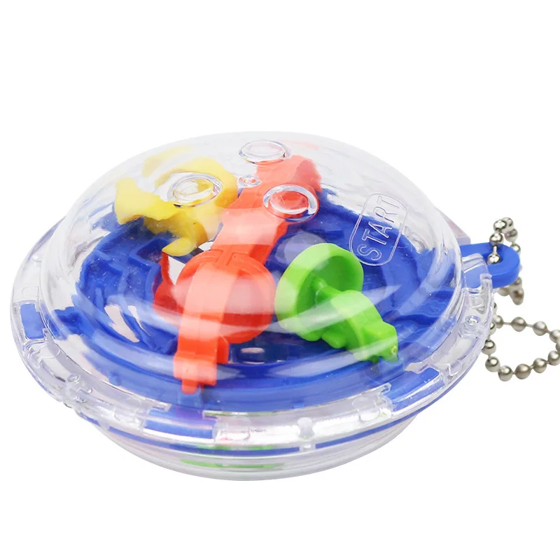 1 шт. мини лабиринт с шариками Интеллектуальный 3D металлический пазл игрушка