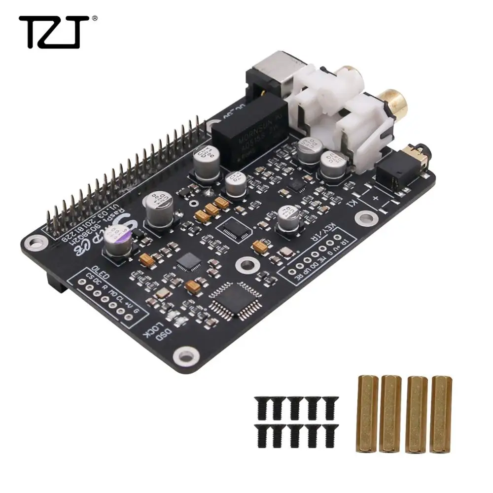 TZT плата DAC для цифрового вещания I2S 32 бит/384K DSD 128 Raspberry Pi 2B 3B + R9038 декодер|ЦАП| |