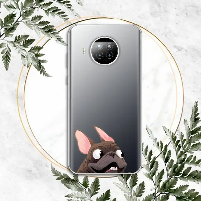 

French Bulldog lovely cartoon animal Phone Case Transparent for Xiaomi Redmi note 10 t 8 9 pro lite 11