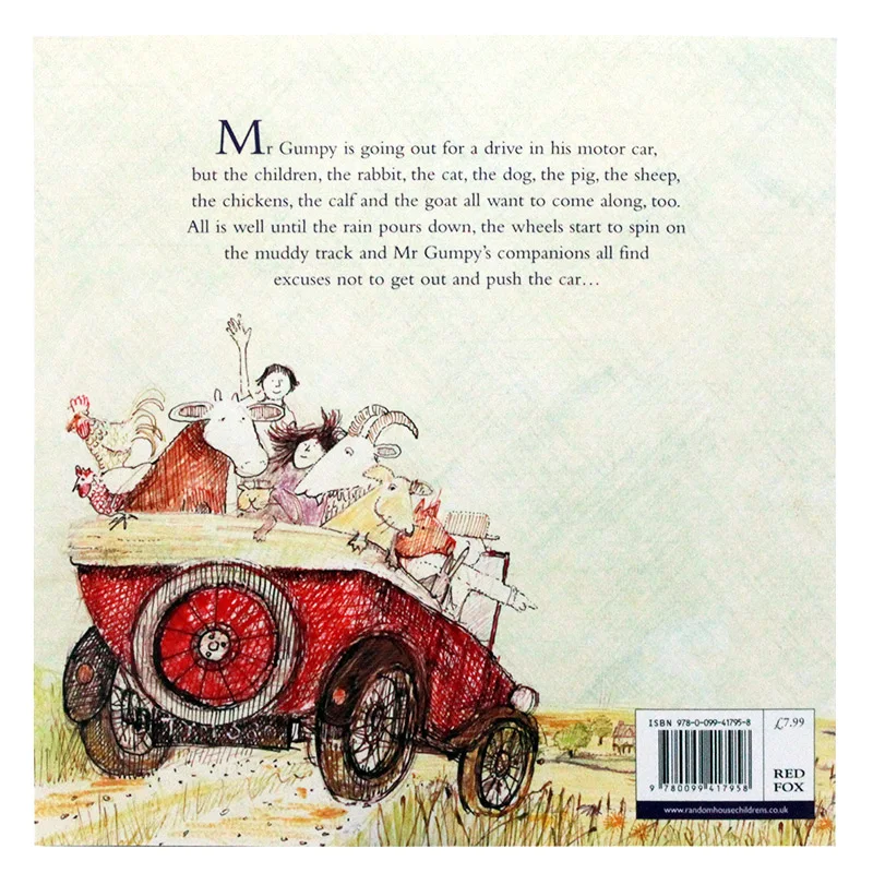 Книга с рисунками на английском языке дядюшка Ган покатался за рулем. Penguin Langdon Press