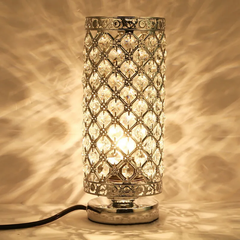 Новинка Dozzlor Хрустальная настольная лампа светодиодный для учебы прикроватный