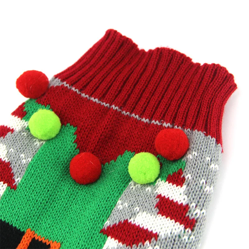 Милый клоун Свитера для собак праздничный костюм маленьких средних кошек зимняя