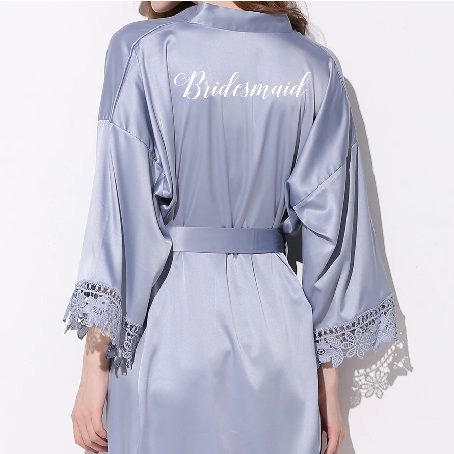 Матовый сатиновый кружевной банный халат большого размера платье для невесты