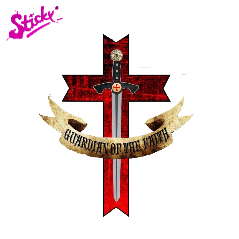 

STICKY Car Accessories Cross Templar JM Sticker Car Sticker Motorcycle Off-road Laptop Trunk Guitar Vinyl Sticker