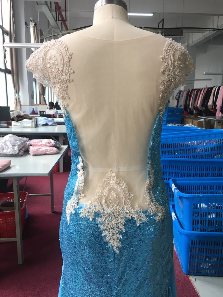 Женское вечернее платье русалка длинное Привлекательное с открытой спиной и