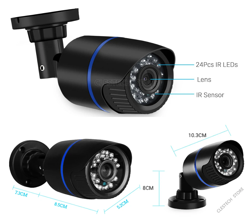 Широкая IP-камера H.265 1080P 4 МП 5 система оповещения по электронной почте XMEye ONVIF P2P