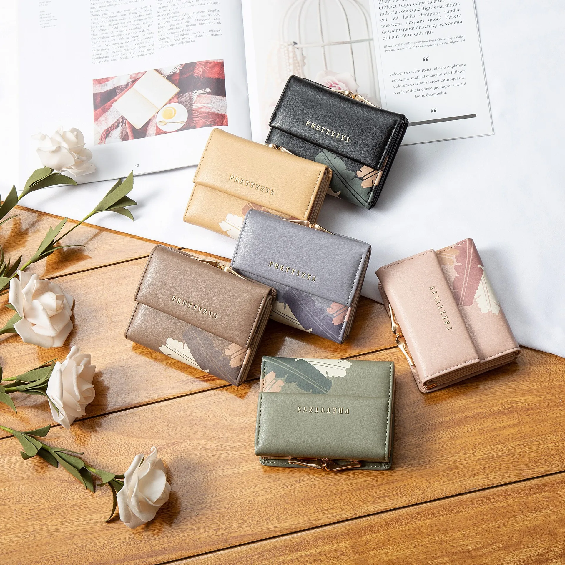 

New Women Pu Leather Wallet Fashion Female Short Hasp Purses Colorful Money Bag for Girls Coin Purse Card Holder Portable Clutch