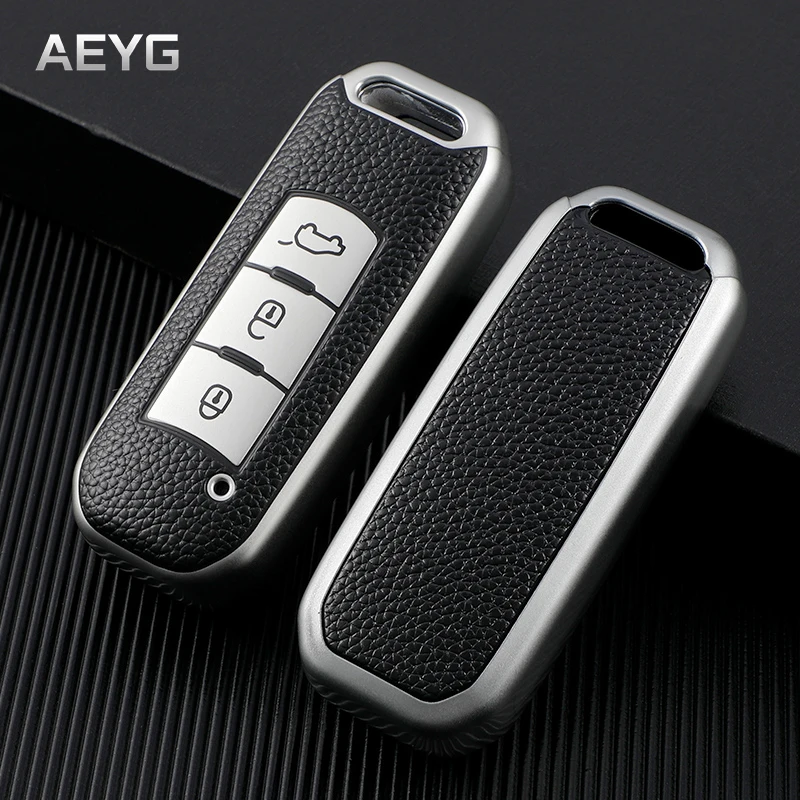

Leather Style Car Key Case Cover Shell For GAC Trumpchi GS GA3 GA3S GA5 GA6 GS4 GS8 2020 Holder Shell Fob Keychain Accessories
